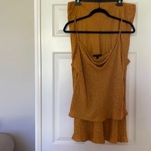 Silk Midi skirt and top matching set